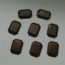 Iný materiál - Našívacie kamienky obdĺžnik 18x13 (bronzové plochý povrch(12x6)) - 11413684_