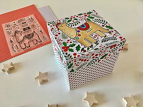Papiernictvo - Vianočný exploding box lama - 11417621_