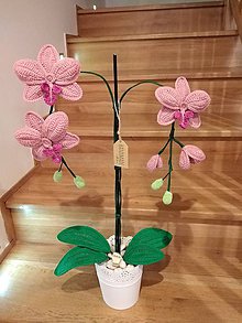 Dekorácie - Háčkovaná orchidea - 11417895_