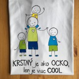 Originálne maľované tričko pre KRSTNÚ/ KRSTNÉHO so 4 postavičkami (KRSTNÝ s 3 CHLAPCAMI)