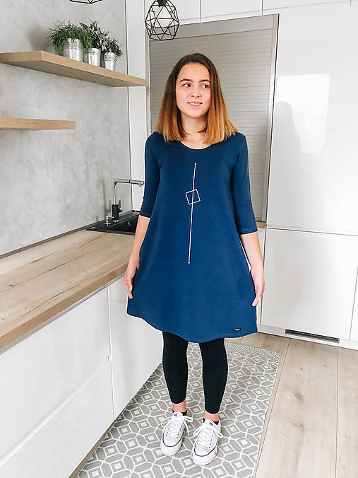 Šaty ačkový strih M01-tepl-io17