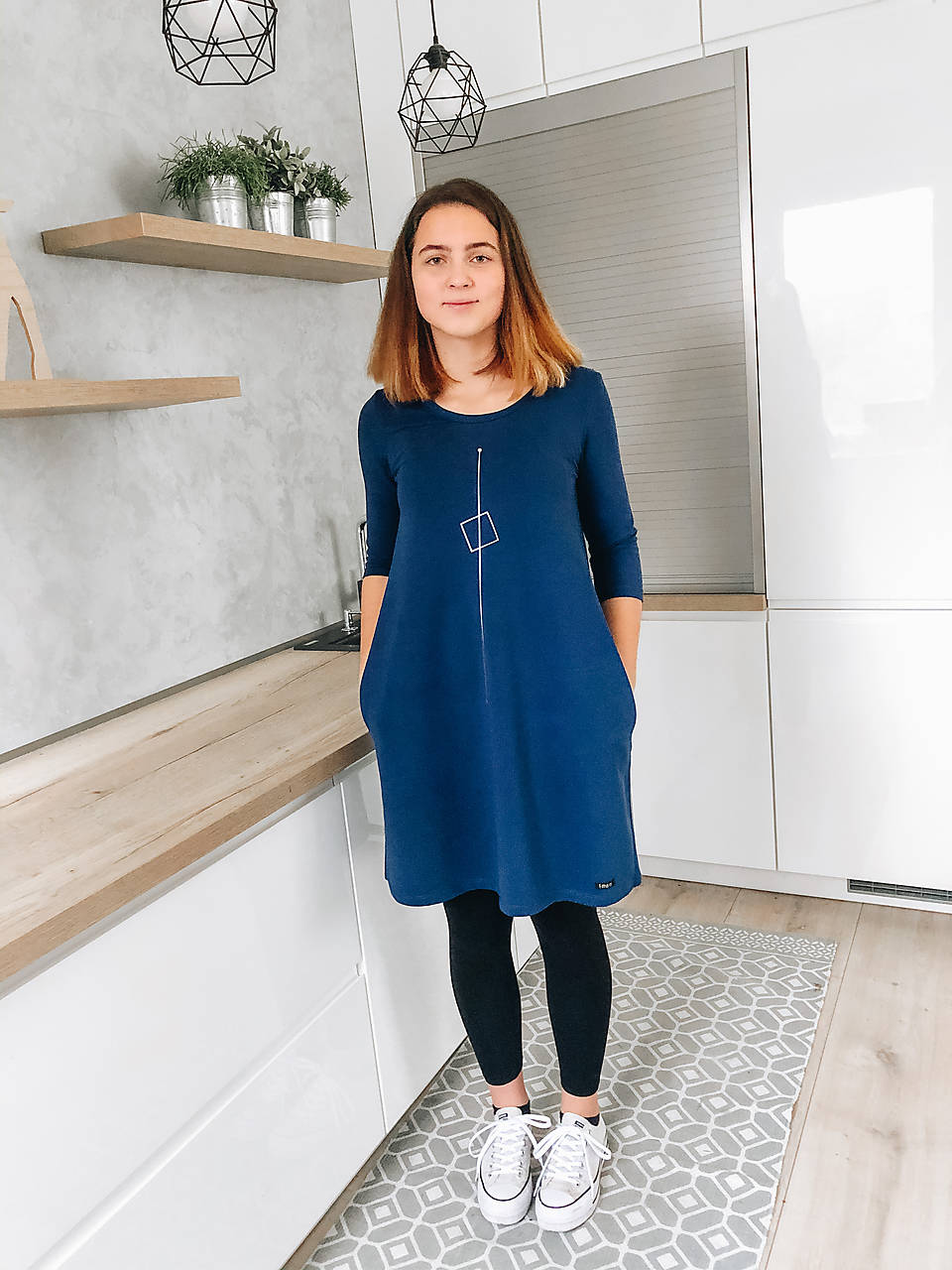 Šaty ačkový strih M01-tepl-io17