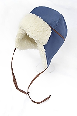 Detské čiapky - Zimná baranička -nepremokavá modrá - 11420471_