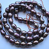 Korálky - Sladkovodné perly-návlek cca 36cm - 11422673_