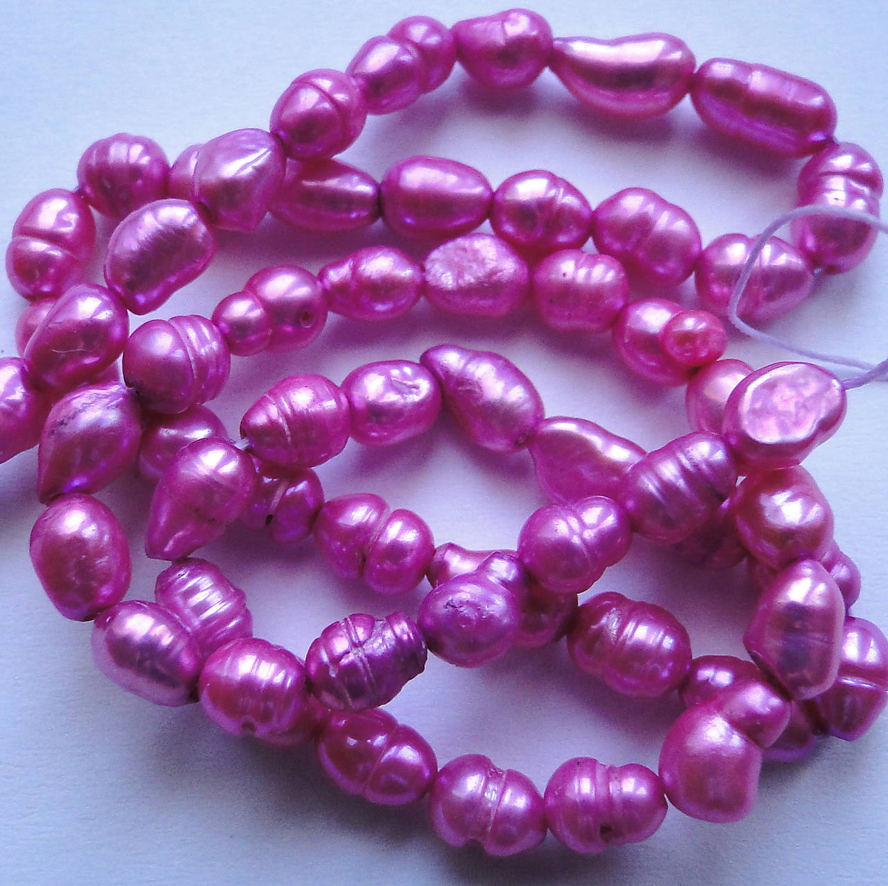 Sladkovodné perly-návlek cca 36cm (4x6mm-ružová)