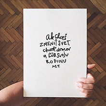 Grafika - Ľúb svoju rodinu - typografia (elektronická varianta) - 11422215_