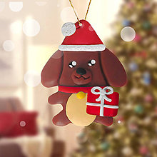 Dekorácie - Vianočný psík na stromček (bledobrucho) - 11422587_