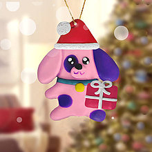 Dekorácie - Vianočný psík na stromček (fľakatý) - 11422621_