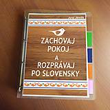 Papiernictvo - Zachovaj pokoj a rozprávaj po slovensky - karisblok (fúz) - 11423213_