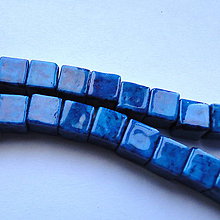 Minerály - Minerály-kocky-1ks (6mm-mramor modrý) - 11424583_