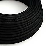 Komponenty - Kábel dvojžilový v podobe textilnej šnúry v čiernej farbe, 2 x 0.75mm, 1 meter - 11425974_