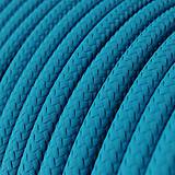 Komponenty - Kábel dvojžilový v podobe textilnej šnúry v tyrkysovej farbe, 2 x 0.75mm, 1 meter - 11425987_