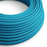 Komponenty - Kábel dvojžilový v podobe textilnej šnúry v tyrkysovej farbe, 2 x 0.75mm, 1 meter - 11425988_