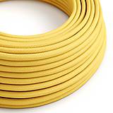 Komponenty - Kábel dvojžilový v podobe textilnej šnúry v žltej farbe, 2 x 0.75mm, 1 meter - 11425994_