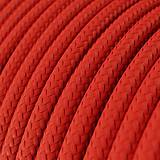 Komponenty - Kábel dvojžilový v podobe textilnej šnúry v červenej farbe, 2 x 0.75mm, 1 meter - 11425999_