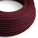 Komponenty - Kábel dvojžilový v podobe textilnej šnúry v tmavo červenej farbe, 2 x 0.75mm, 1 meter - 11426007_