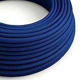 Iný materiál - Kábel dvojžilový v podobe textilnej šnúry v kráľovskej modrej farbe, 2 x 0.75mm, 1 meter - 11426015_