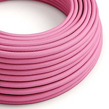 Komponenty - Kábel dvojžilový v podobe textilnej šnúry v ružovej farbe, 2 x 0.75mm, 1 meter - 11425989_