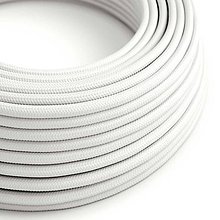Komponenty - Kábel dvojžilový v podobe textilnej šnúry v bielej farbe, 2 x 0.75mm, 1 meter - 11425997_