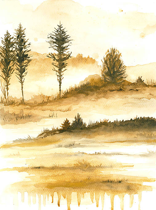  - Krajina s jazerom II, obraz - 11426780_