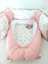 Detský textil - Jemná ružovo biela kombinácia - POZORNE ČÍTAJTE POPIS! - 11429967_