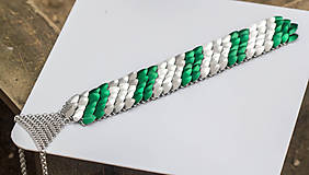 Pánske doplnky - Fírnenova kravata (zelená) - 11432142_