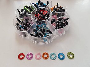 Iný materiál - 70ks efektných očiek (10mm) - 11433750_