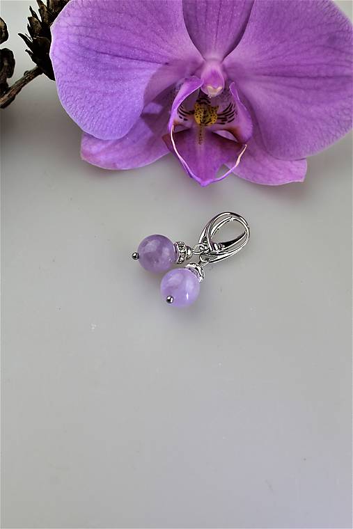 Náušnice - ametyst náušnice striebro - 11433641_