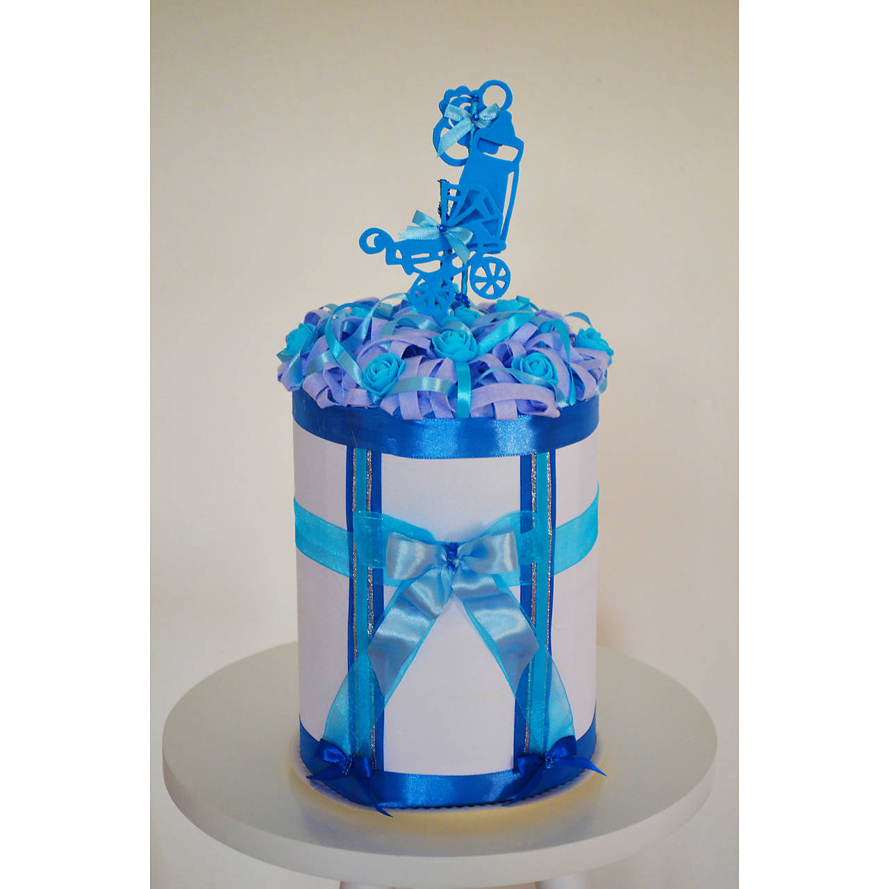 Plienková torta VALČEK - modrá (Veľkosť plienok č.2 (3 - 6kg))