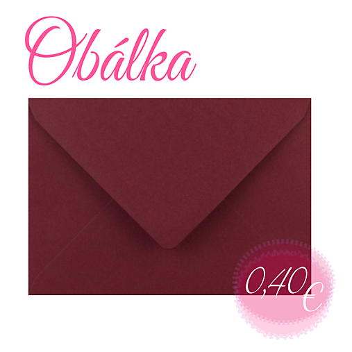 Papiernictvo - obálka bordová - 11435605_