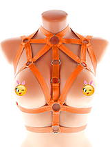 Spodná bielizeň - women body harness, postroj bielz otvorená podprsenka pastel gothic postroj body harness lingerie q10 (Šedá) - 11438110_