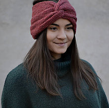 Čiapky, čelenky, klobúky - Turban čelenka...tehlová - 11436693_