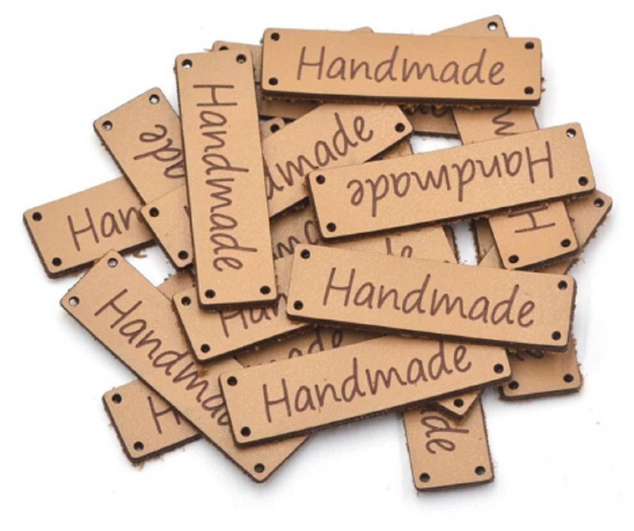 NT101 Nášivka kožená handmade 4,9 x 1,4 cm (Hnedá 1)