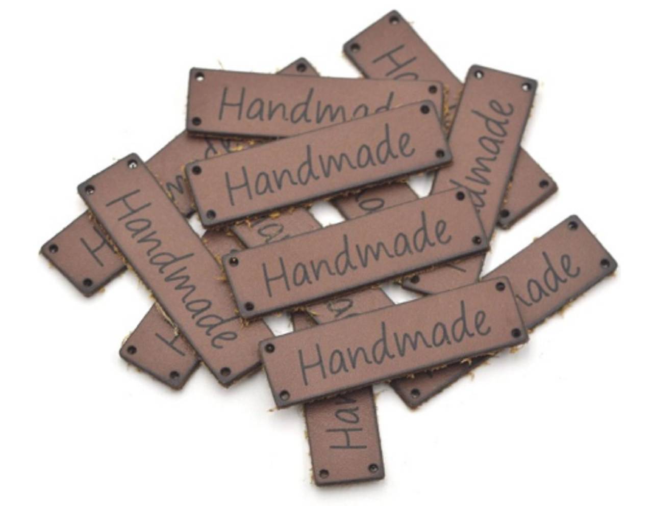 NT101 Nášivka kožená handmade 4,9 x 1,4 cm (Hnedá 3)