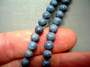 Minerály - Vrt. - modrý korál 6 mm, 2 ks - 11441615_