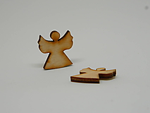 Polotovary - Drevený výrez - anjel 2,5 x 2,6 cm - 11448005_