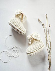 Detské topánky - Papučky pre bábätko - natur (Prírodná - dĺžka: 9 cm) - 11449710_
