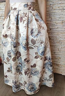 Sukne - Kvetovaná dlhá sukňa - 11449826_