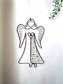 Dekorácie - anjel s perličkami* 18 cm - 11448317_