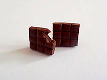 Náušnice - cokoladky napichovacky (menšie) - 11449513_
