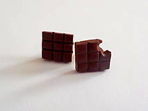 Náušnice - cokoladky napichovacky (menšie) - 11449515_