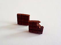 Náušnice - cokoladky napichovacky (menšie) - 11449516_