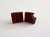 Náušnice - cokoladky napichovacky (menšie) - 11449517_