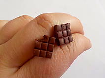 Náušnice - cokoladky napichovacky (menšie) - 11449518_