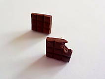 Náušnice - cokoladky napichovacky (menšie) - 11449519_