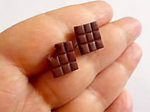 Náušnice - cokoladky napichovacky (menšie) - 11449520_