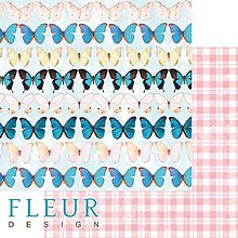 Papier - Fleur Design Create - Butterflies 12x12 inch scrapbook papier - 40% ZĽAVA - 11454224_