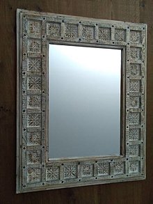Zrkadlá - Zrkadlo kvetinkové (Výška 100 cm, šírka 63 cm, hrúbka 4 cm, šírka rámu 13,5 cm) - 11453758_