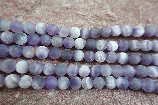 Minerály - Ametyst matný 8mm (1 korálka) - 11451156_