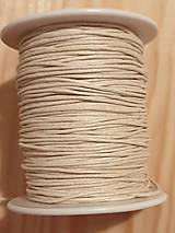 Iný materiál - Voskovaná bavlnená šnúrka (Biela) - 11456773_